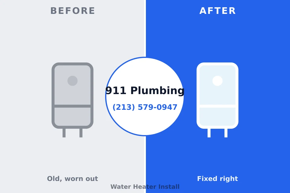 Before and after: plumbing company Whidbey Island Station, WA